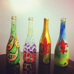 painted glass bottles